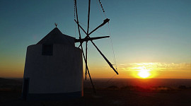 Windmolen zonsondergang