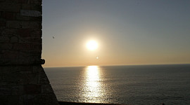 zonsondergang Nazare Vuurtoren